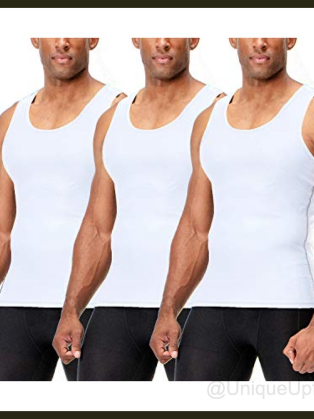 3 Pack Men's Muscle Dry Fit Compression Tank Top Sleeveless Shirt